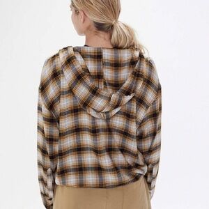Urban Outfitters Yellow Plaid Hoodie